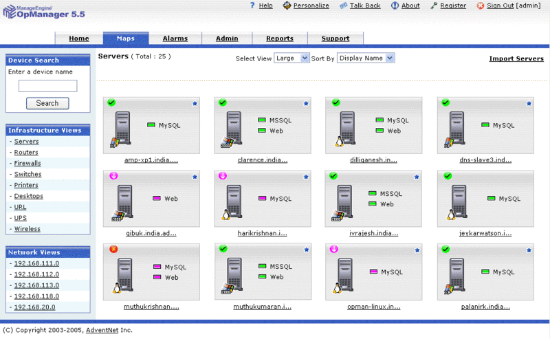 ManageEngine OpManager Free Edition Screenshot